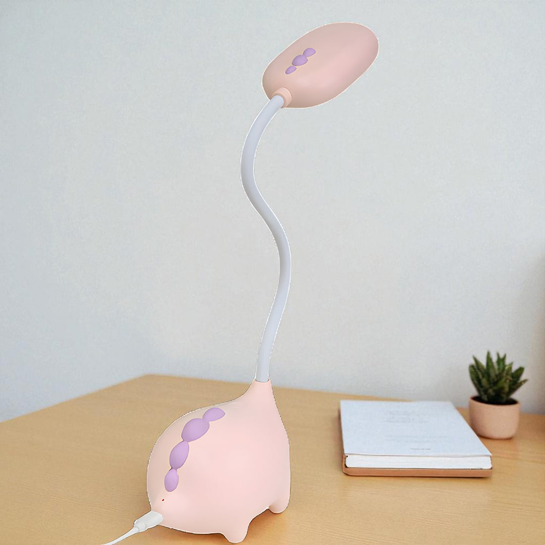 Kindertafellamp LED Dimbaar met Flexibele Arm en Dinosaurus Design
