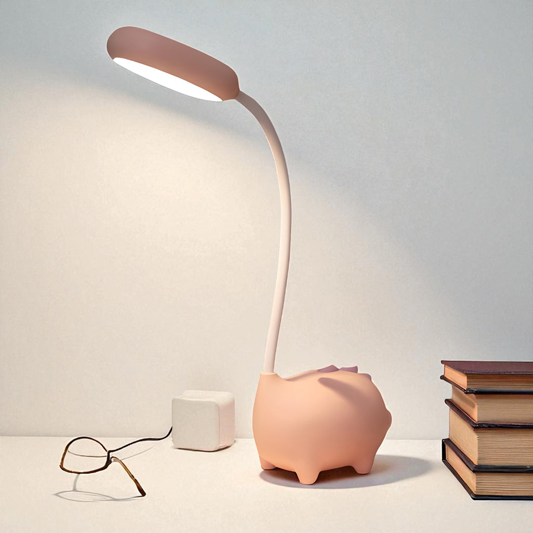 Kindertafellamp LED Dimbaar met Flexibele Arm en Dinosaurus Design