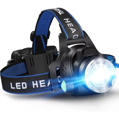 LED Hoofdlamp Zoombaar met 3 Standen en USB Oplaadbaar voor Buiten
