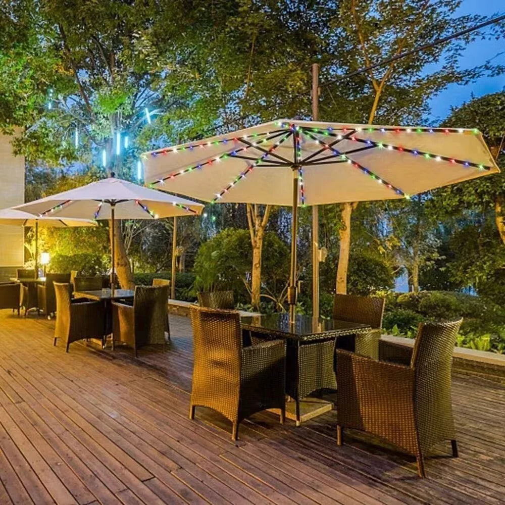 LED Lampionnetjes voor Parasol met Afstandsbediening en 8 Lichtmodi op Batterijen