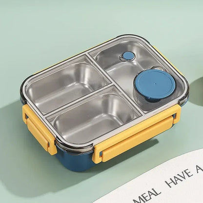 Lunchbox RVS met Vakjes Geïsoleerd Warmhoudfunctie