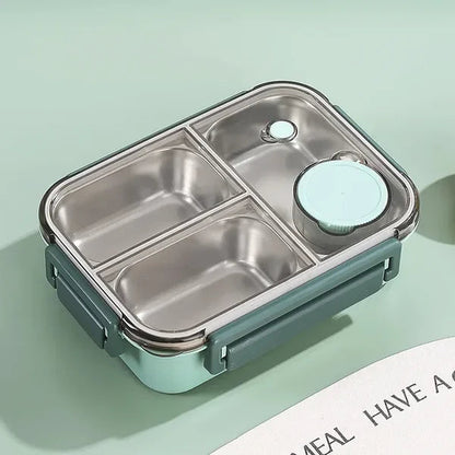 Lunchbox RVS met Vakjes Geïsoleerd Warmhoudfunctie