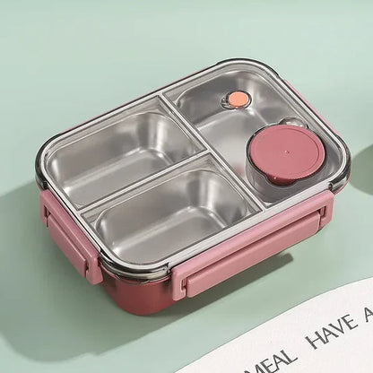 Lunchbox RVS met Vakjes Geïsoleerd Warmhoudfunctie