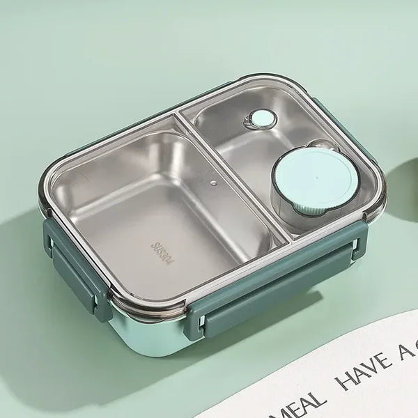 Lunchbox RVS met Vakjes Geïsoleerd Warmhoudfunctie