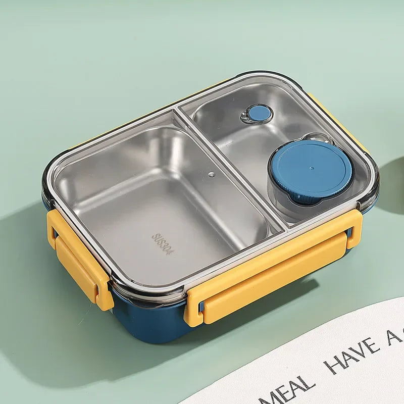 Lunchbox RVS met Vakjes Geïsoleerd Warmhoudfunctie