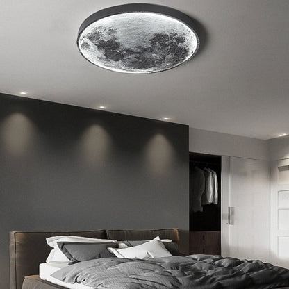 Maan LED Lamp Rond met 3D Maanoppervlak - Wand- en Plafondlamp Modern