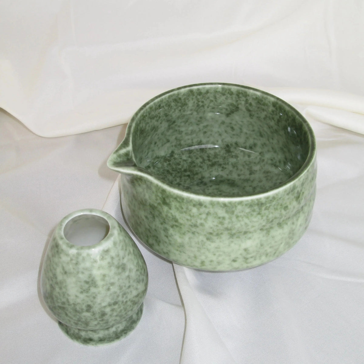 Matcha Kom met Klopper Houder Keramisch Geglazuurd Set