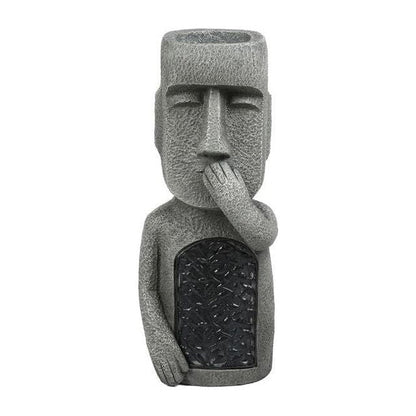 Moai Bloempot met Geïntegreerde LED Verlichting voor Tuin en Balkon