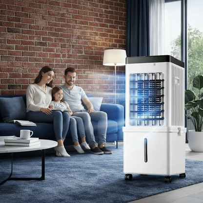 Mobiele Aircooler 3-in-1 met Afneembaar Waterreservoir en Wieltjes