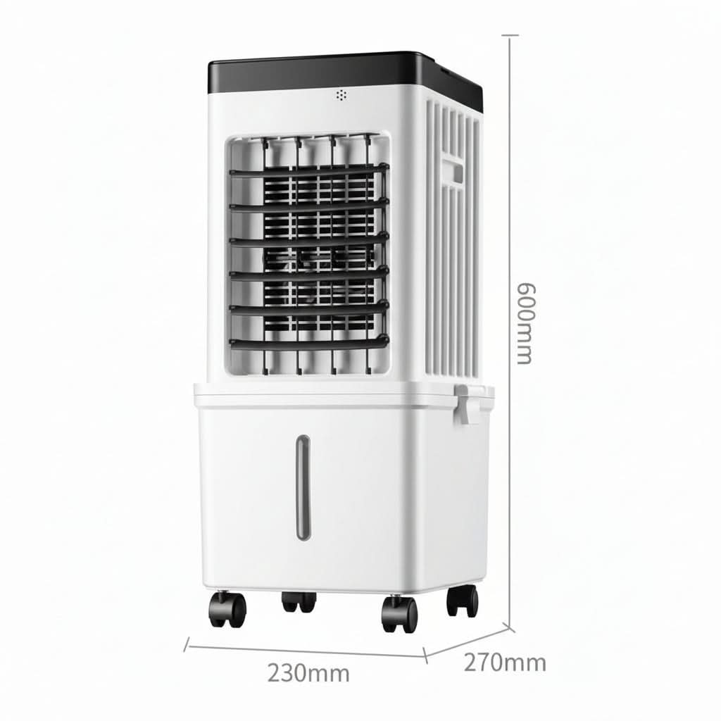 Mobiele Aircooler 3-in-1 met Afneembaar Waterreservoir en Wieltjes