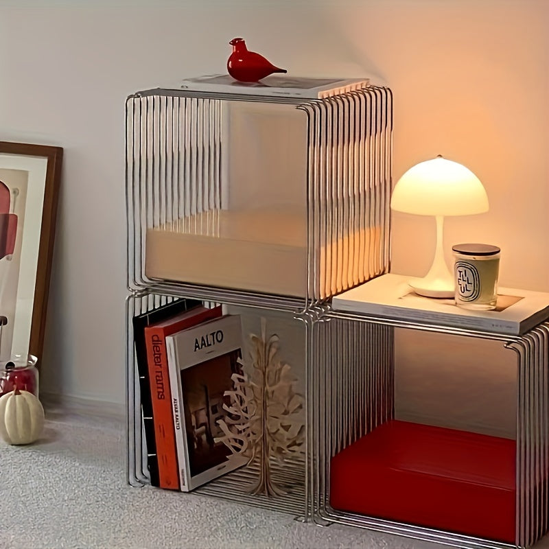 Modulaire Draadkubus Bijzettafel en Boekenplank Stapelbaar Metaal