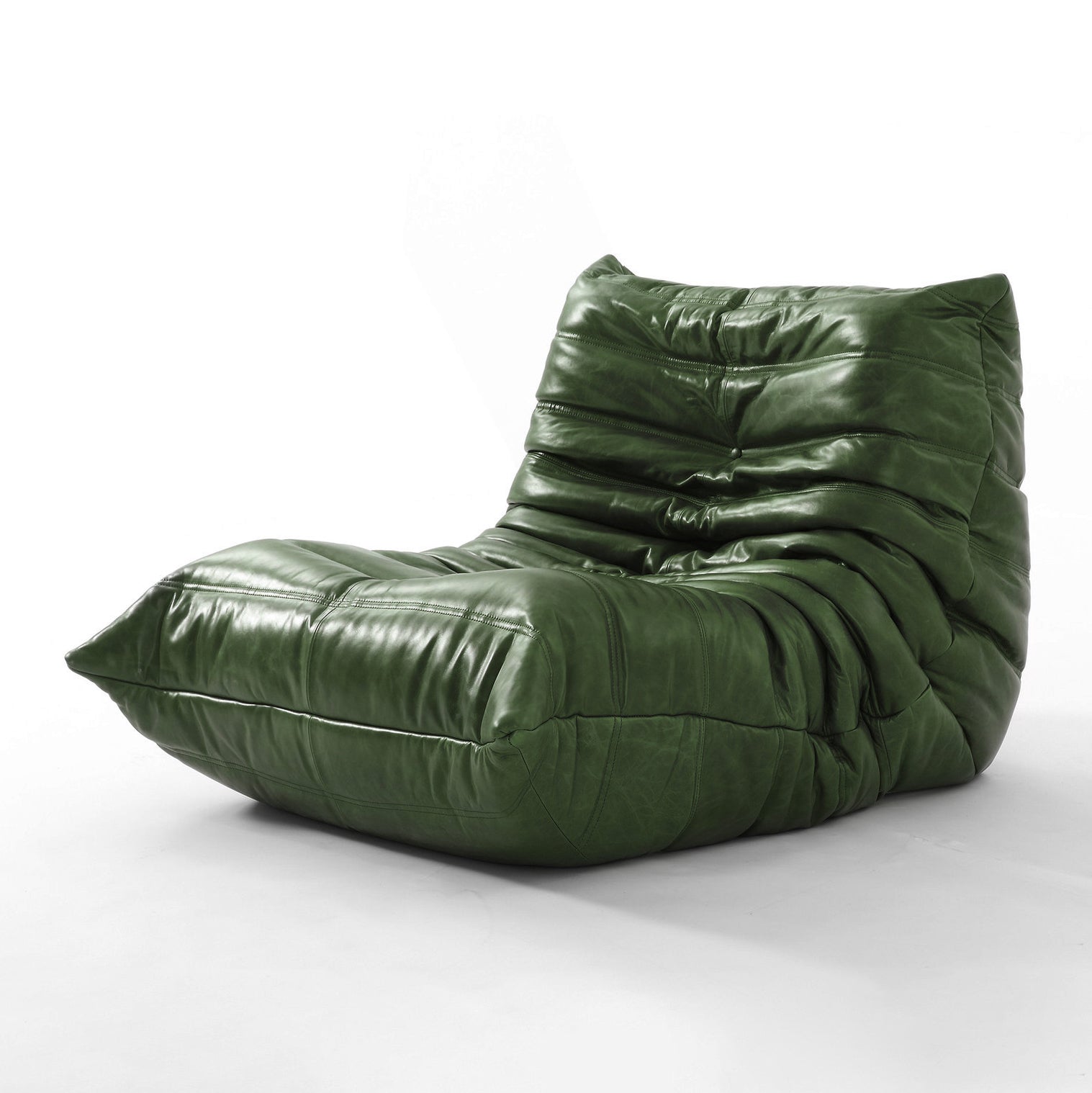 Modulaire Lounge Fauteuil en Bank Retro Design met Geplooide Bekleding