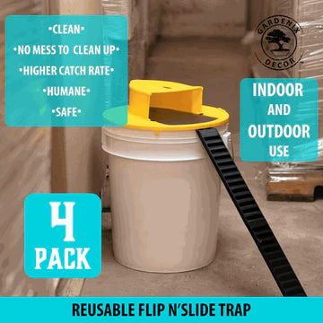 Muizenval Emmerdeksel Auto-Reset met Ladder 4 Stuks