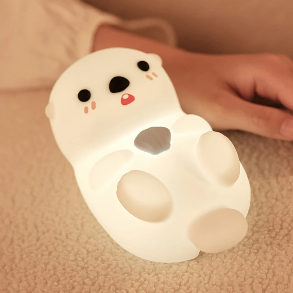 Nachtlampje voor Kinderen met Dierendesign, Touch Bediening en USB Oplaadbaar