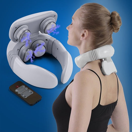 Nekmassage Apparaat Draadloos 4D met Warmtefunctie en Magnetische Pulsen