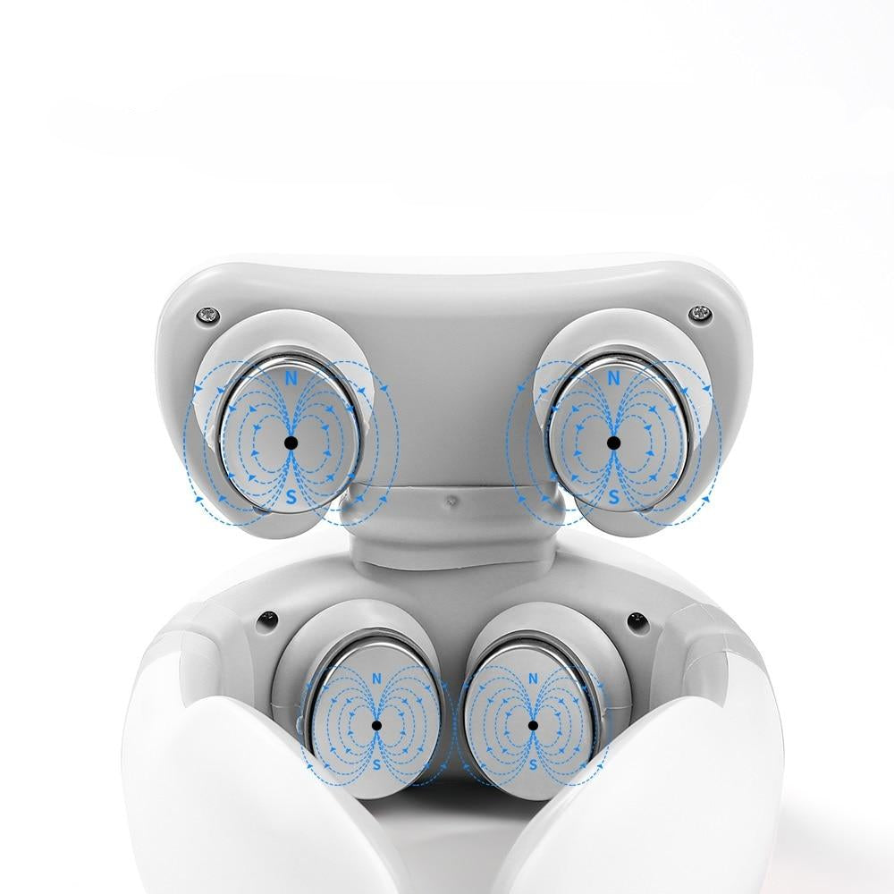 Nekmassage Apparaat Draadloos 4D met Warmtefunctie en Magnetische Pulsen