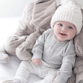 Olifant Knuffelkussen voor Baby's en Kinderen met Afneembare Hoes