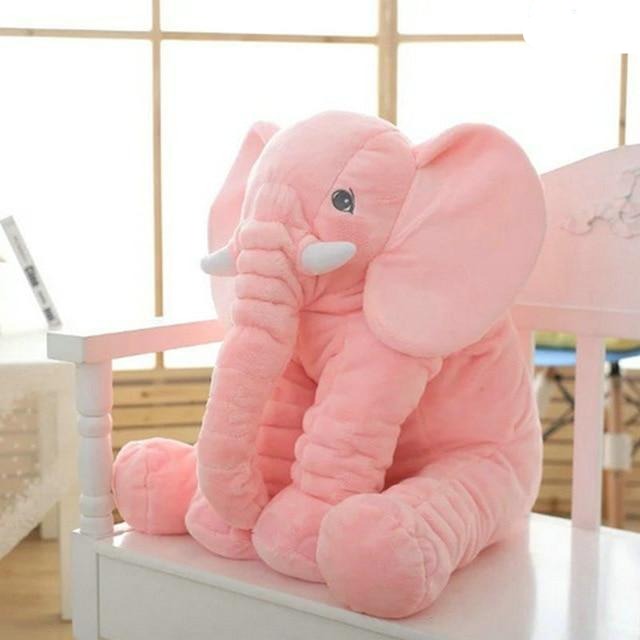 Olifant Knuffelkussen voor Baby's en Kinderen met Afneembare Hoes