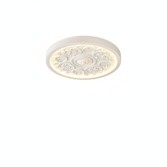 Plafondlamp Art Deco met Bloemenreliëf en Dimbare LED