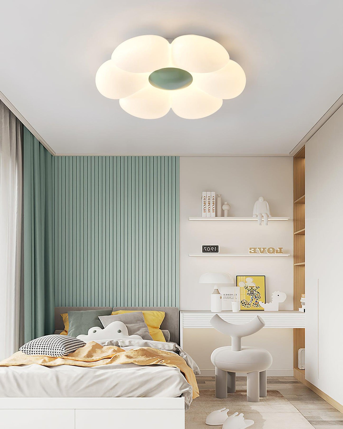 Plafondlamp Bloem Kinderkamer met Geïntegreerde LED en Dimbare Uitvoering