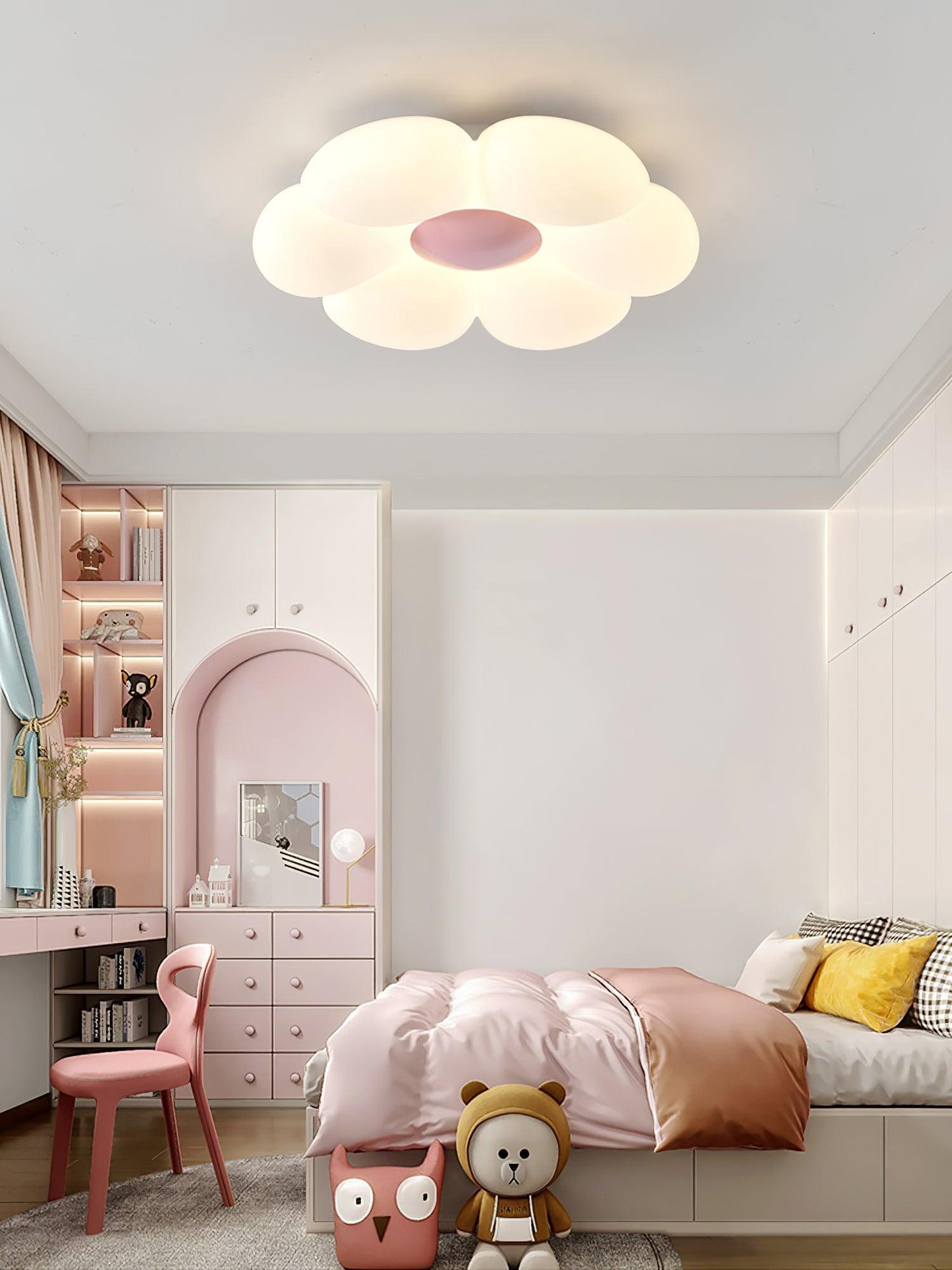 Plafondlamp Bloem Kinderkamer met Geïntegreerde LED en Dimbare Uitvoering