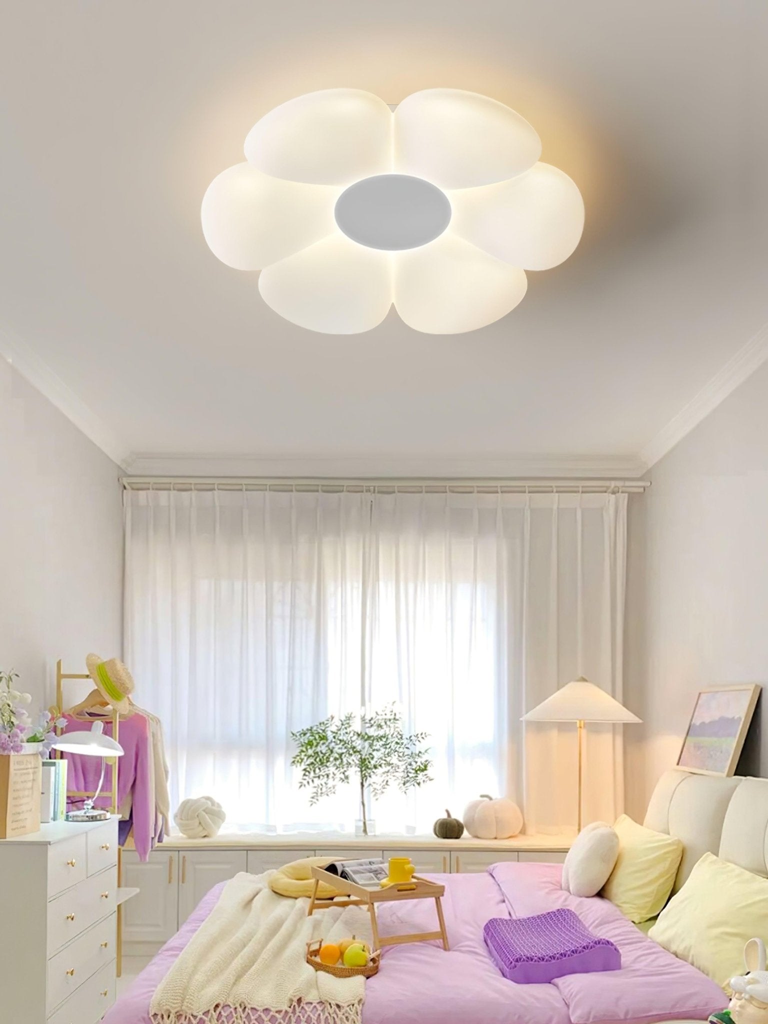 Plafondlamp Bloem Kinderkamer met Geïntegreerde LED en Dimbare Uitvoering
