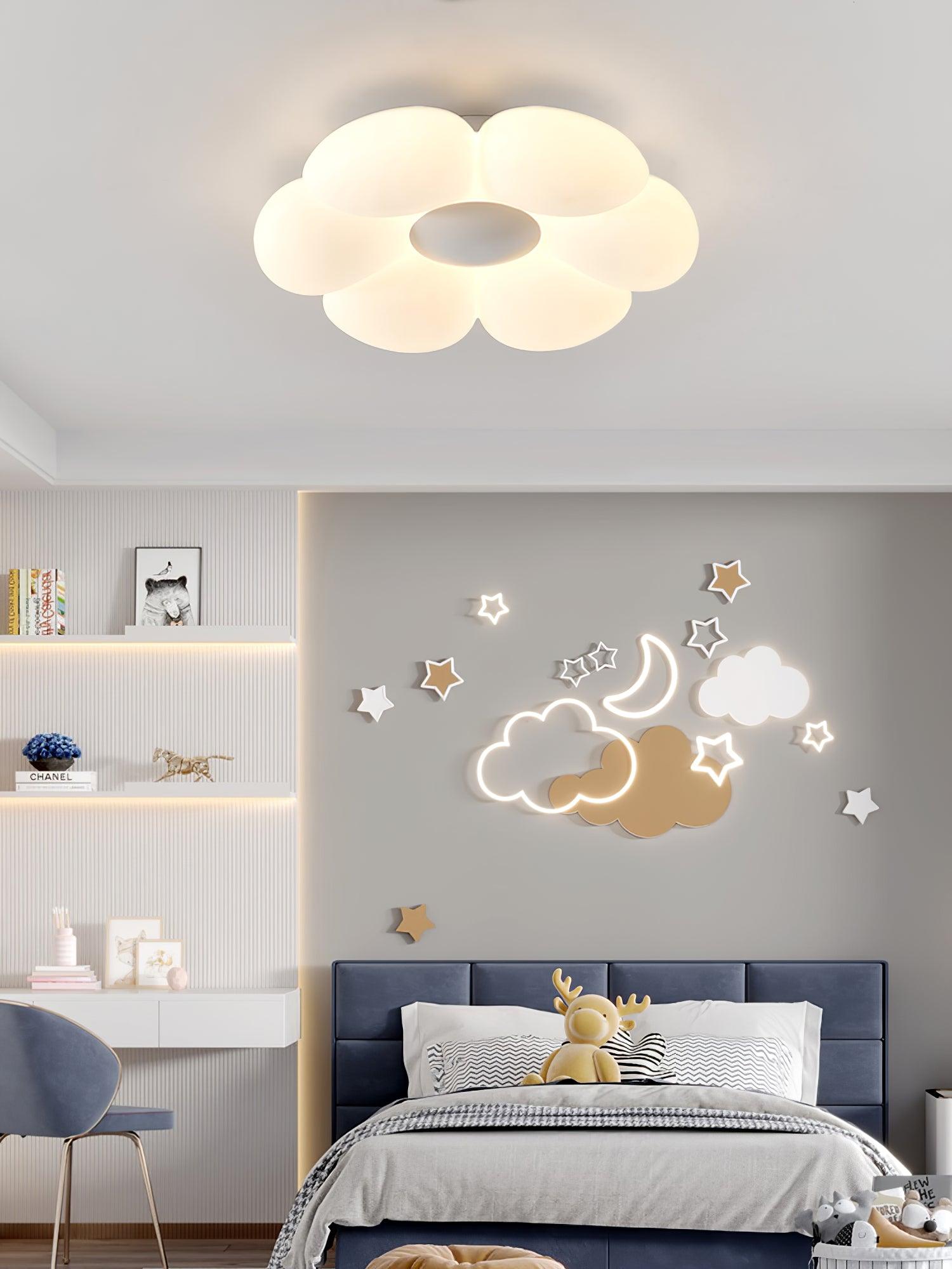 Plafondlamp Bloem Kinderkamer met Geïntegreerde LED en Dimbare Uitvoering