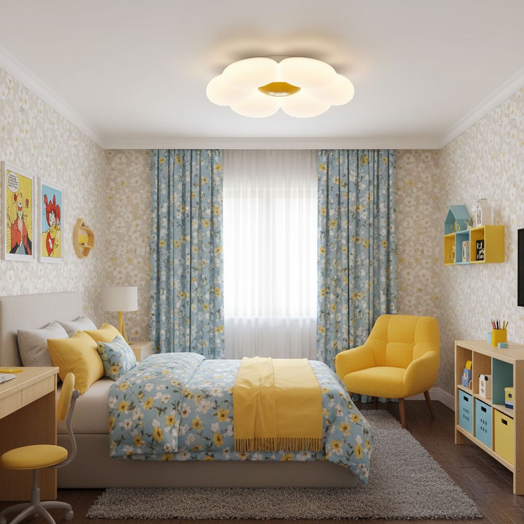 Plafondlamp Bloem Kinderkamer met Geïntegreerde LED en Dimbare Uitvoering
