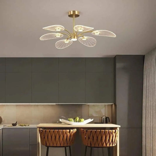 Plafondlamp Bohemian met Bladvorming en Geïntegreerde LED