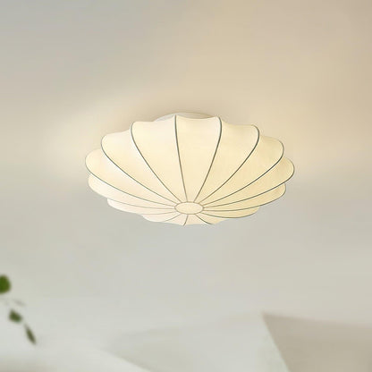 Plafondlamp Bohemian met Bloemvormige Stalen Draadkap en Stoffen Bekleding