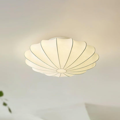 Plafondlamp Bohemian met Bloemvormige Stalen Draadkap en Stoffen Bekleding