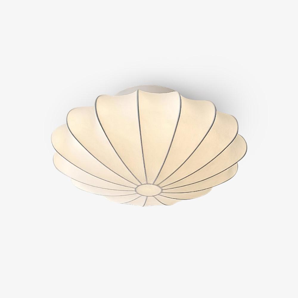Plafondlamp Bohemian met Bloemvormige Stalen Draadkap en Stoffen Bekleding