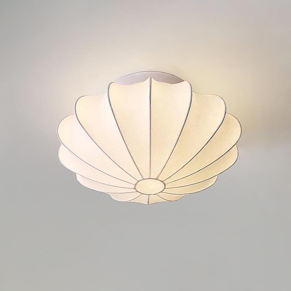 Plafondlamp Bohemian met Bloemvormige Stalen Draadkap en Stoffen Bekleding
