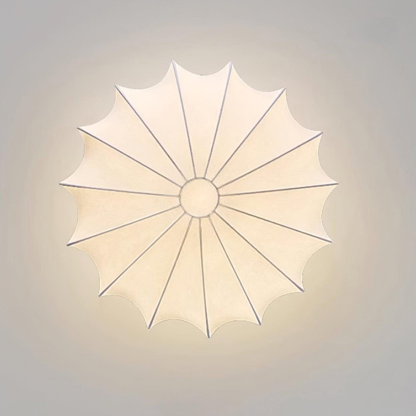 Plafondlamp Bohemian met Bloemvormige Stalen Draadkap en Stoffen Bekleding