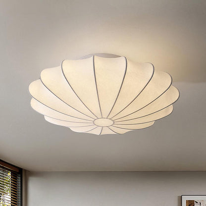 Plafondlamp Bohemian met Bloemvormige Stalen Draadkap en Stoffen Bekleding