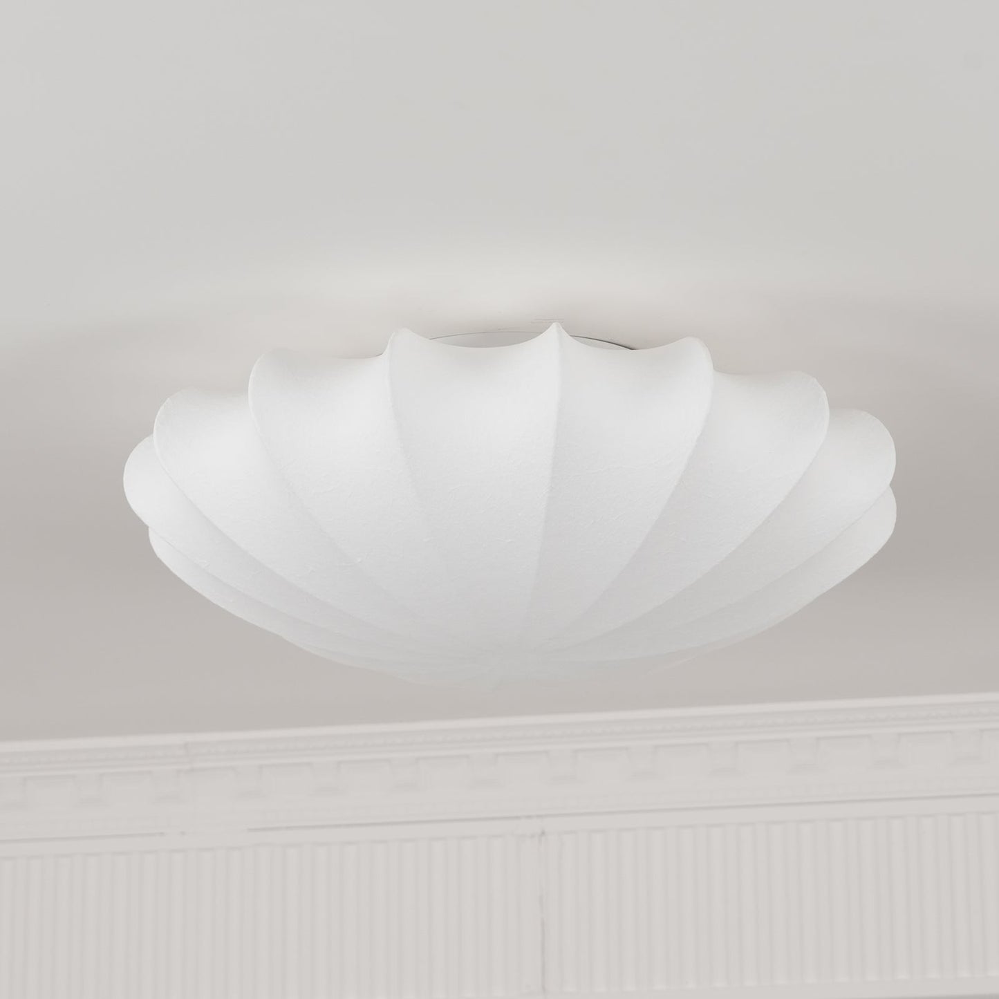 Plafondlamp Bohemian met Bloemvormige Stalen Draadkap en Stoffen Bekleding