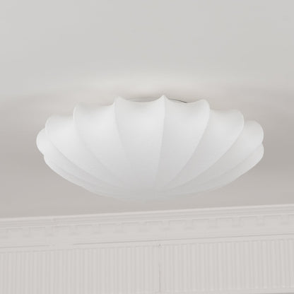 Plafondlamp Bohemian met Bloemvormige Stalen Draadkap en Stoffen Bekleding