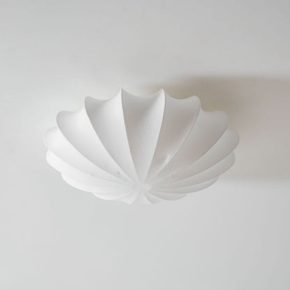 Plafondlamp Bohemian met Bloemvormige Stalen Draadkap en Stoffen Bekleding
