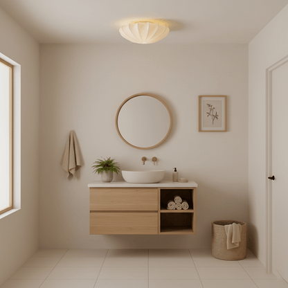 Plafondlamp Bohemian met Bloemvormige Stalen Draadkap en Stoffen Bekleding