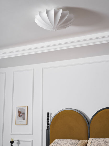 Plafondlamp Bohemian met Bloemvormige Stalen Draadkap en Stoffen Bekleding