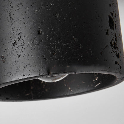 Plafondlamp Industrieel met Ronde Kap en Houten Fitting