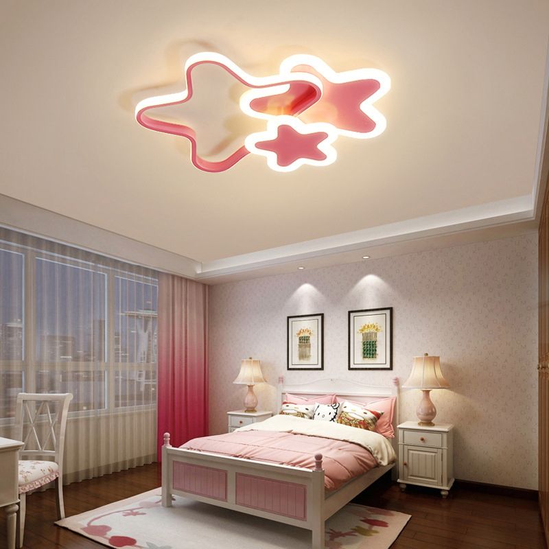 Plafondlamp Kinderkamer LED met Ster, Hart of Wolk Vorm