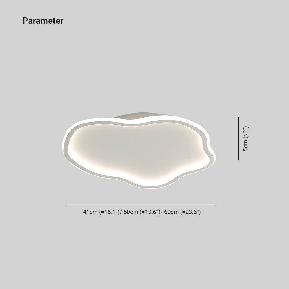 Plafondlamp Minimalist met Wolkvorm en Geïntegreerde LED