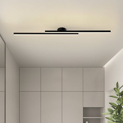 Plafondlamp Minimalistisch LED met Dubbele Lichtbalk en Geïntegreerde LED