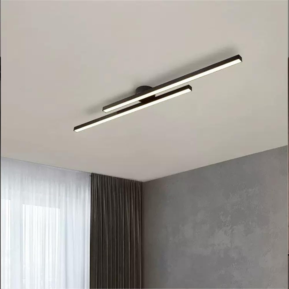 Plafondlamp Minimalistisch LED met Dubbele Lichtbalk en Geïntegreerde LED