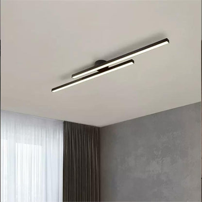 Plafondlamp Minimalistisch LED met Dubbele Lichtbalk en Geïntegreerde LED