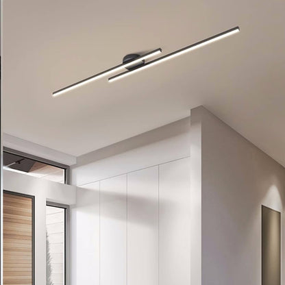 Plafondlamp Minimalistisch LED met Dubbele Lichtbalk en Geïntegreerde LED
