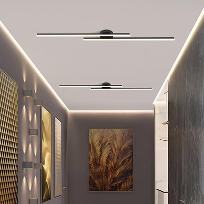 Plafondlamp Minimalistisch LED met Dubbele Lichtbalk en Geïntegreerde LED