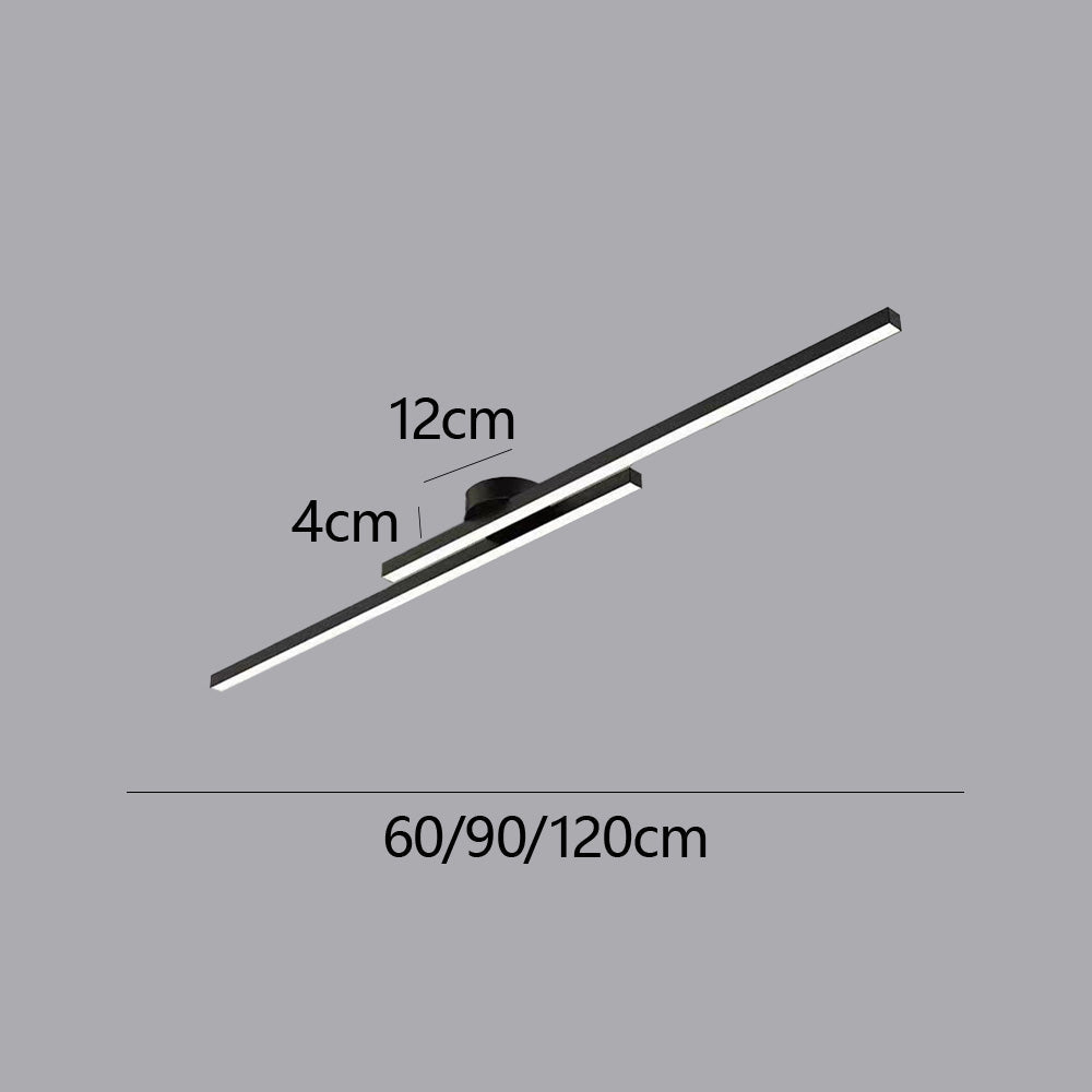 Plafondlamp Minimalistisch LED met Dubbele Lichtbalk en Geïntegreerde LED