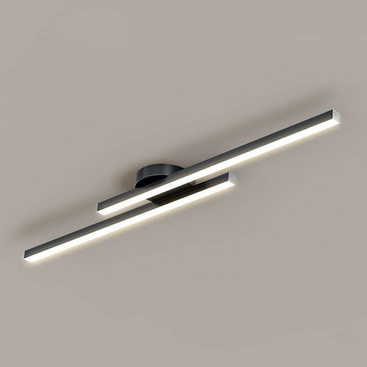 Plafondlamp Minimalistisch LED met Dubbele Lichtbalk en Geïntegreerde LED